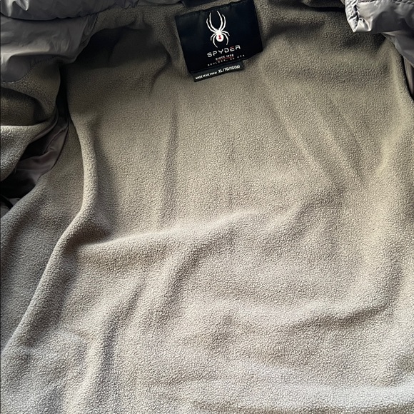 Like New! SPYDER Women's L BOUNDLESS LONG Insulated Hooded Gray Puffer Jacket XL - Picture 10 of 15